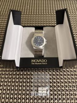 Rare Vintage Movado Sports Edition SE 84.65.877.2 Blue Roman Dial 35mm Swiss