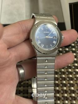 Rare Vintage Movado Sports Edition SE 84.65.877.2 Blue Roman Dial 35mm Swiss