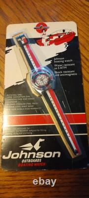 Rare Vintage New Old Stock Johnson Outboards Boating Watch Swiss Made