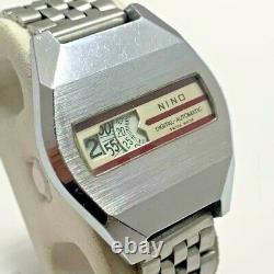 Rare! Vintage Nino Swiss Digital Jump Hour Automatic Men's Watch N902