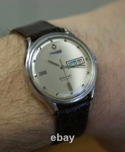 Rare Vintage OLMA Automatic 41 Jewels Day Date 37mm Swiss Made Watch 06501/3-3