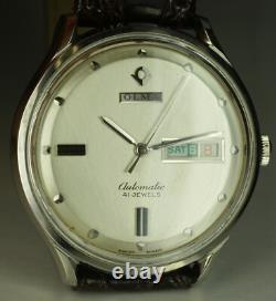 Rare Vintage OLMA Automatic 41 Jewels Day Date 37mm Swiss Made Watch 06501/3-3