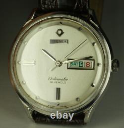 Rare Vintage OLMA Automatic 41 Jewels Day Date 37mm Swiss Made Watch 06501/3-3