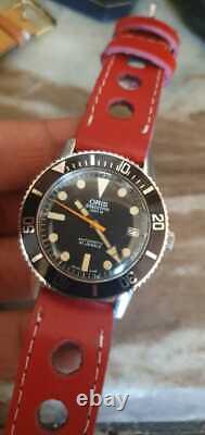 Rare Vintage ORIS Divers 200M Automatic 21 Jewels R Bezel Date Swiss Mens Watch