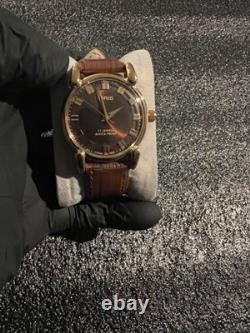 Rare Vintage Oris Swiss Made Hand Wind Men's Watch CHOCOLATE/BRWN
