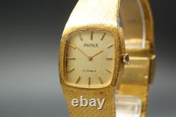 Rare Vintage Phinix 81-365 Gold Tone 28mm Manual Winding Swiss Ladies Watch
