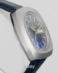 Rare Vintage RODANIA Day Date Alarm AS 5008 Automatic Swiss Mens Wrist Watch