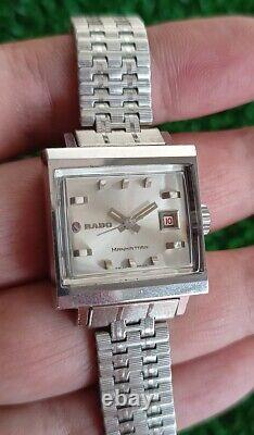 Rare Vintage Rado Manhattan Automatic Ladies Size 25 Mm. Swiss Made Watch