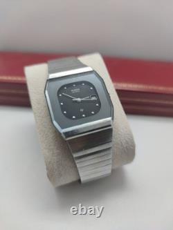 Rare Vintage Rado Quartz Men's Swiss Watch Date Classic Luxury Black Dial