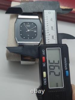 Rare Vintage Rado Quartz Men's Swiss Watch Date Classic Luxury Black Dial