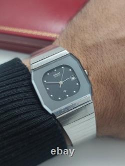 Rare Vintage Rado Quartz Men's Swiss Watch Date Classic Luxury Black Dial