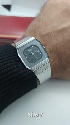 Rare Vintage Rado Quartz Men's Swiss Watch Date Classic Luxury Black Dial