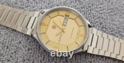 Rare Vintage Rado Silver Moon Day-date Automatic 25 Jewels Swiss Made Gent Watch