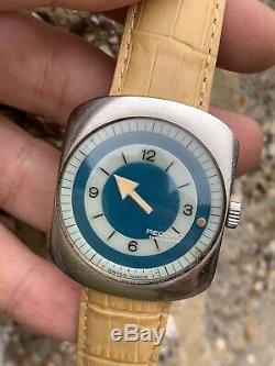 Rare Vintage Record Discover Longines Comet Mens Watch 34,8mm Swiss