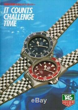 Rare Vintage Red Tag Heuer 1000 Professional Swiss Quartz Divers Watch 980.913N