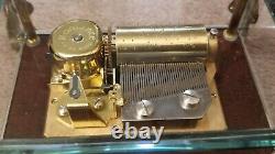 Rare Vintage Reuge 36 Note Glass Music Box By Sf Music Box Co. Swiss Made