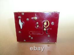 Rare Vintage Reuge Dancing Ballerina Music Box Saxony Mechanical Alarm Clock
