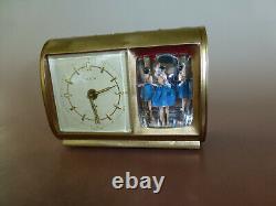 Rare Vintage Reuge Dancing Ballerina Music Box Saxony Mechanical Alarm Clock