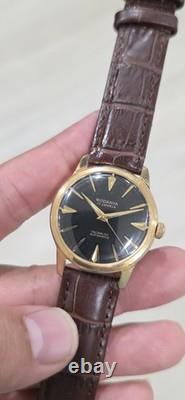 Rare Vintage Rodania Automatic Black Dial Men's 17 Jewels Swiss Made Watch