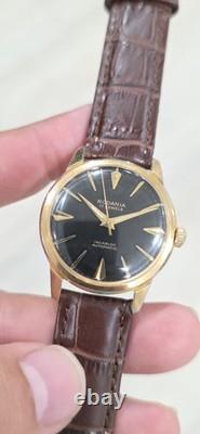 Rare Vintage Rodania Automatic Black Dial Men's 17 Jewels Swiss Made Watch