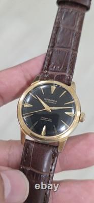 Rare Vintage Rodania Automatic Black Dial Men's 17 Jewels Swiss Made Watch