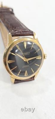 Rare Vintage Rodania Automatic Black Dial Men's 17 Jewels Swiss Made Watch