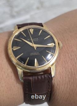 Rare Vintage Rodania Automatic Black Dial Men's 17 Jewels Swiss Made Watch