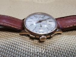Rare Vintage SWISS MADE MEN WATCH GOLD PLATED MORRIS FERROTEX CHRONOGRAPHE