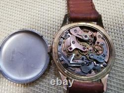 Rare Vintage SWISS MADE MEN WATCH GOLD PLATED MORRIS FERROTEX CHRONOGRAPHE