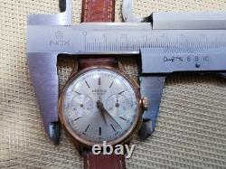 Rare Vintage SWISS MADE MEN WATCH GOLD PLATED MORRIS FERROTEX CHRONOGRAPHE