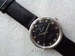 Rare Vintage Ss Swiss Favre-leuba Sea Chief Mens Hand Winding Wristwatch