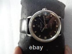 Rare Vintage Ss Swiss Favre-leuba Sea Chief Mens Hand Winding Wristwatch