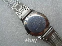 Rare Vintage Ss Swiss Rado Voyager 32 MM Black Dial Men's Automatic Wrist Watch