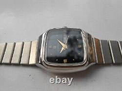 Rare Vintage Ss Swiss Roamer Day&date Black Dial Ladies Automatic Wristwatch