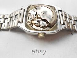 Rare Vintage Ss Swiss Roamer Day&date Black Dial Ladies Automatic Wristwatch