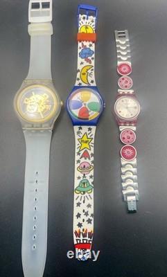 Rare Vintage Swatch Swiss Collection 90' 20' Space People Sweet Bonbon My Time