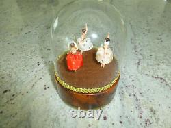 Rare Vintage Swiss 3 Dancers Model Reuge Dancing Ballerina Music Box Automaton