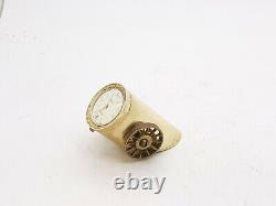 Rare Vintage Swiss Art Deco ARNEX Brass Canon Desk Watch/Clock Date