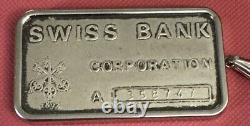 Rare Vintage Swiss Bank Corporation 1872 1oz. 999 Silver Bar