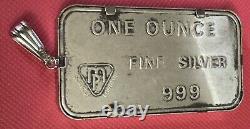 Rare Vintage Swiss Bank Corporation 1872 1oz. 999 Silver Bar