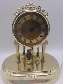Rare Vintage Swiss Bucherer Clock With Moving People