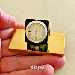 Rare Vintage Swiss Bucherer Jewels Movement Wind Up Dice Clock / Watch