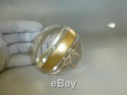 Rare Vintage Swiss Concord Lucite Crystal Ball Clock 15 Jewel Wind up Movement