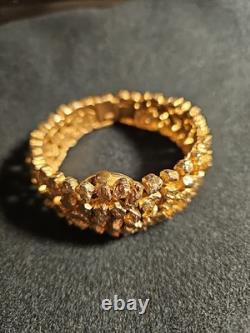 Rare Vintage Swiss Crawford 21 Jewel Ladies Peek A Boo Gold (Note) Nugget Watch