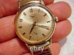 Rare Vintage Swiss Gold 10k Filled Longines Grand Prize Automatic Men Watch
