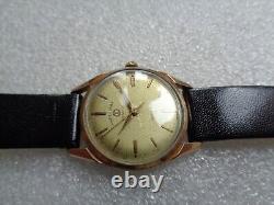 Rare Vintage Swiss Gold Plated Favre Leuba Sea King Manual Winding Wristwatch