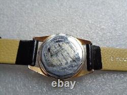 Rare Vintage Swiss Gold Plated Favre Leuba Sea King Manual Winding Wristwatch