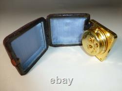 Rare Vintage Swiss Jaeger Lecoultre Memovox Alarm 8 Days Clock Gold Gilt Case