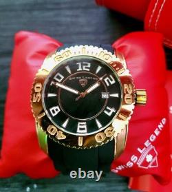 Rare Vintage Swiss Legend Commander Mens Dive Watch In Box