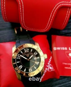 Rare Vintage Swiss Legend Commander Mens Dive Watch In Box